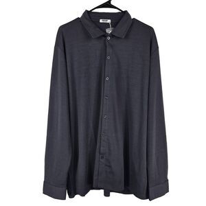 Coofandy Men's Size XXL Dark Gray Long Sleeve Button Up Shirt NWT